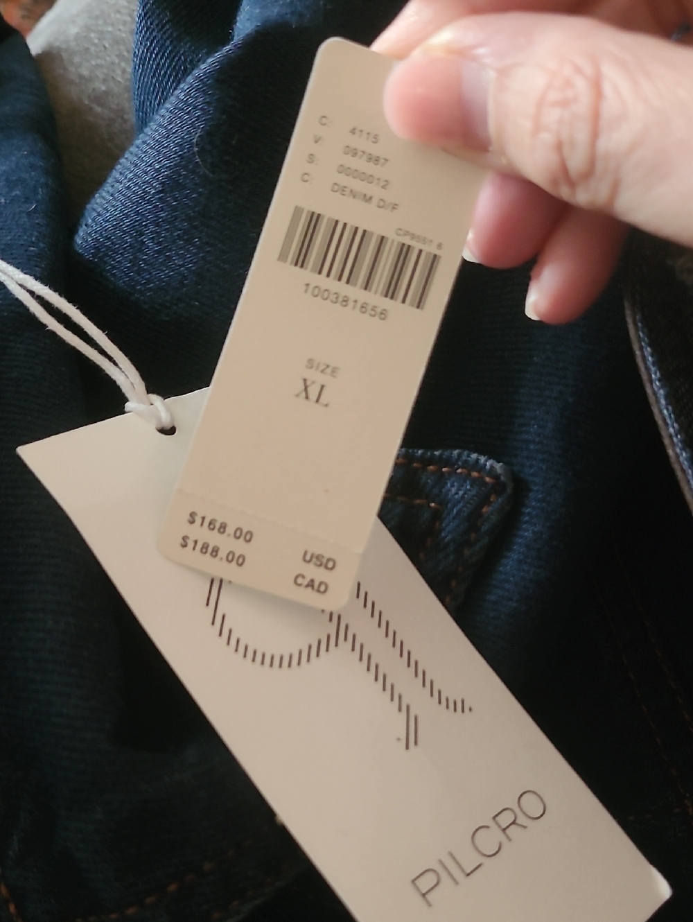 Anthropologie Pilcro Cuffed Crop Denim Jacket BNWT XL - Picture 7 of 7